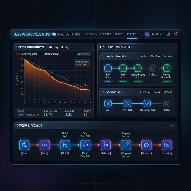 DevOps Dashboard Mockup